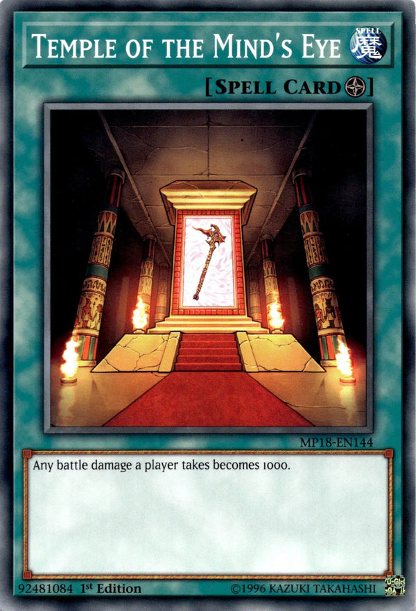 Yugioh Temple of the Mind's Eye MP18-EN144 Common 1st Edition VLP/NM