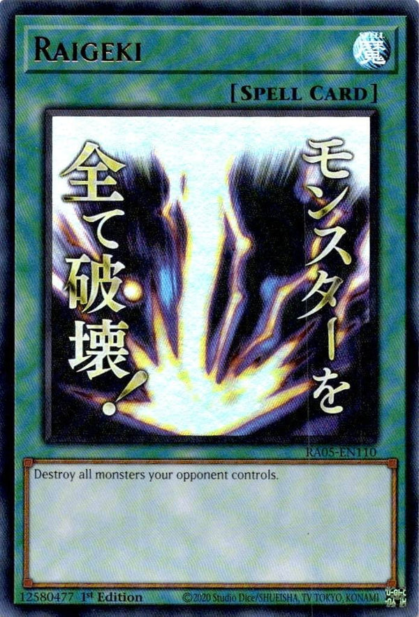 Yugioh Raigeki RA05-EN110 NA Print (Stamp) Ultra Rare 1st Edition NM