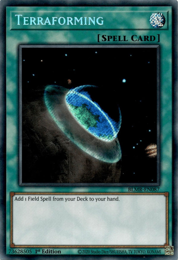 Yugioh Terraforming BLMR-EN087 Secret Rare 1st Edition LP