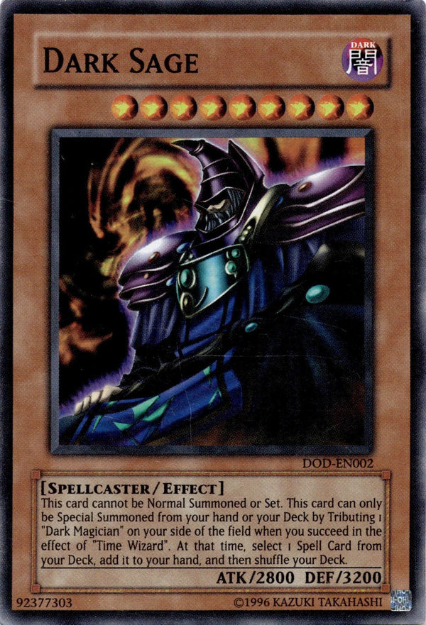Yugioh Dark Sage DOD-EN002 Super Rare Unlimited Edition MP/LP