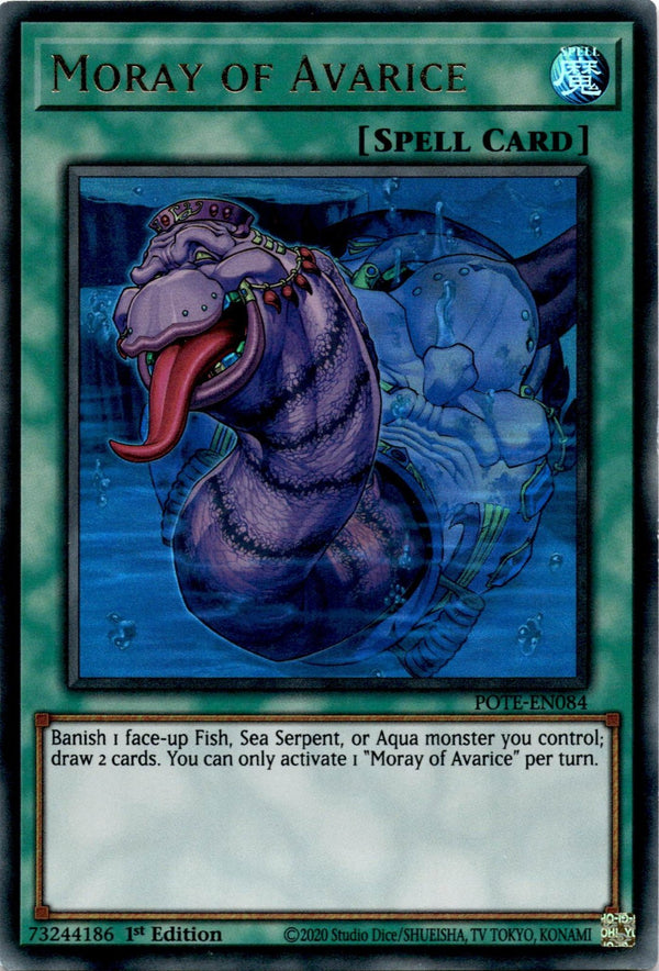 Yugioh Moray of Avarice POTE-EN084 Ultra Rare 1st Edition LP