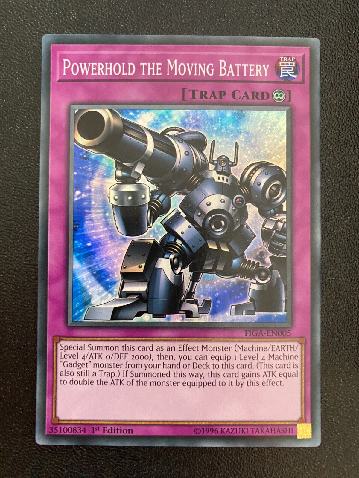 Yugioh Powerhold the Moving Battery FIGA-EN005 Super Rare 1st Edition NM