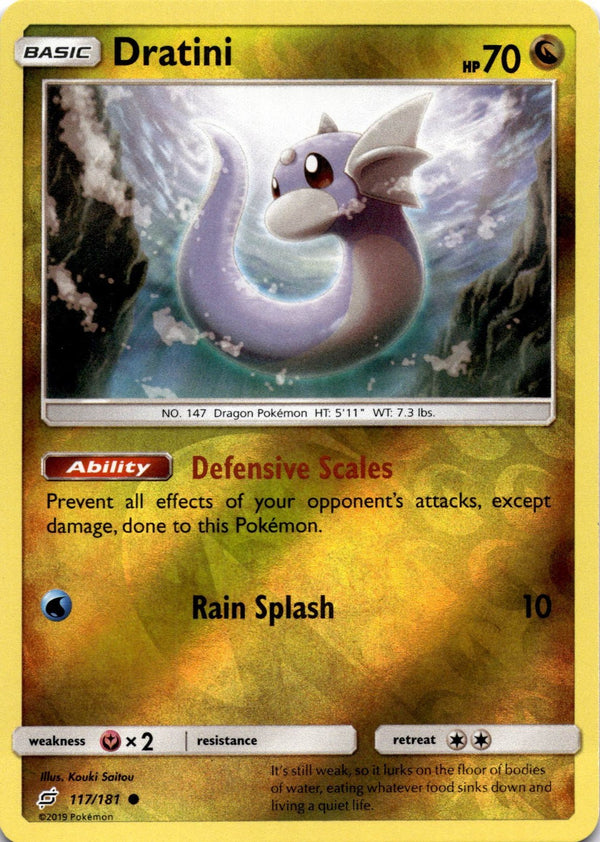 Pokemon Dratini 117/181 Team Up Reverse Holo NM