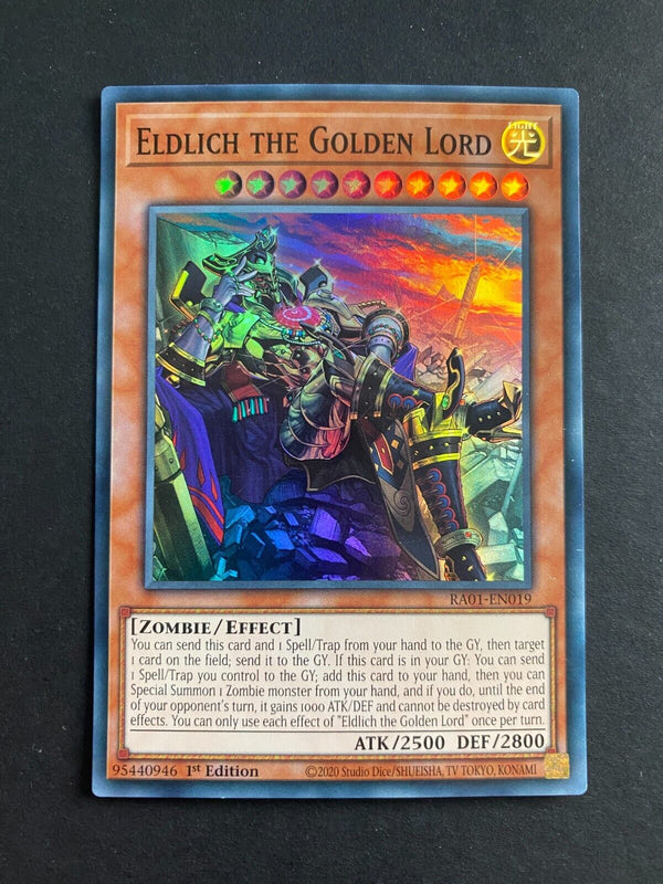Yugioh Eldlich the Golden Lord RA01-EN019 Super Rare Alt 1st Edition NM