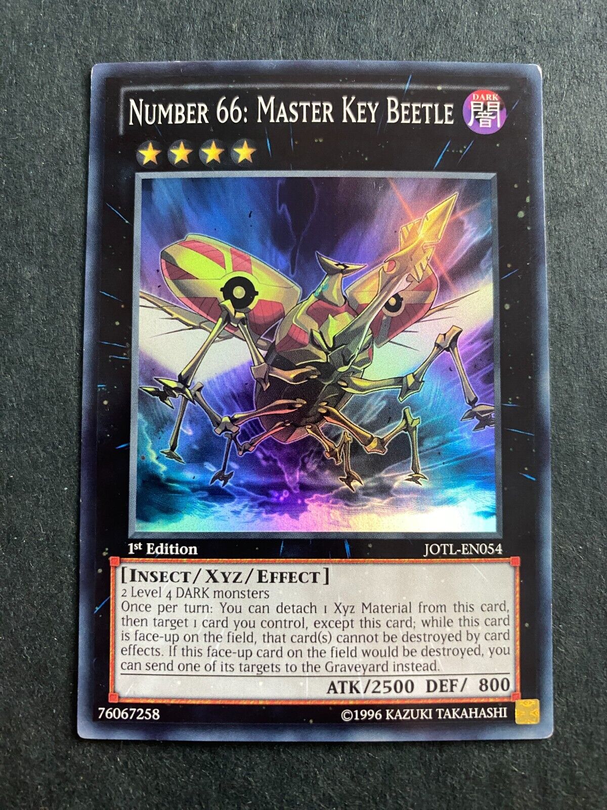 Yugioh Number 66: Master Key Beetle JOTL-EN054 Super Rare 1st Edition LP