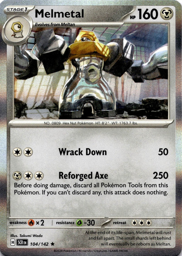 Pokemon Melmetal 104/142 Stellar Crown Holo NM
