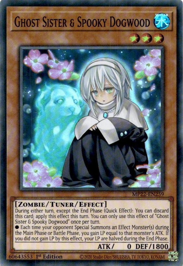 Yugioh Ghost Sister & Spooky Dogwood MP22-EN259 Super Rare 1st Edition NM