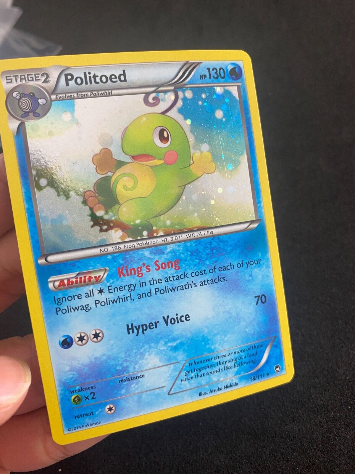 Pokemon Politoed 18/111 Furious Fists Cosmos Holo VLP-NM