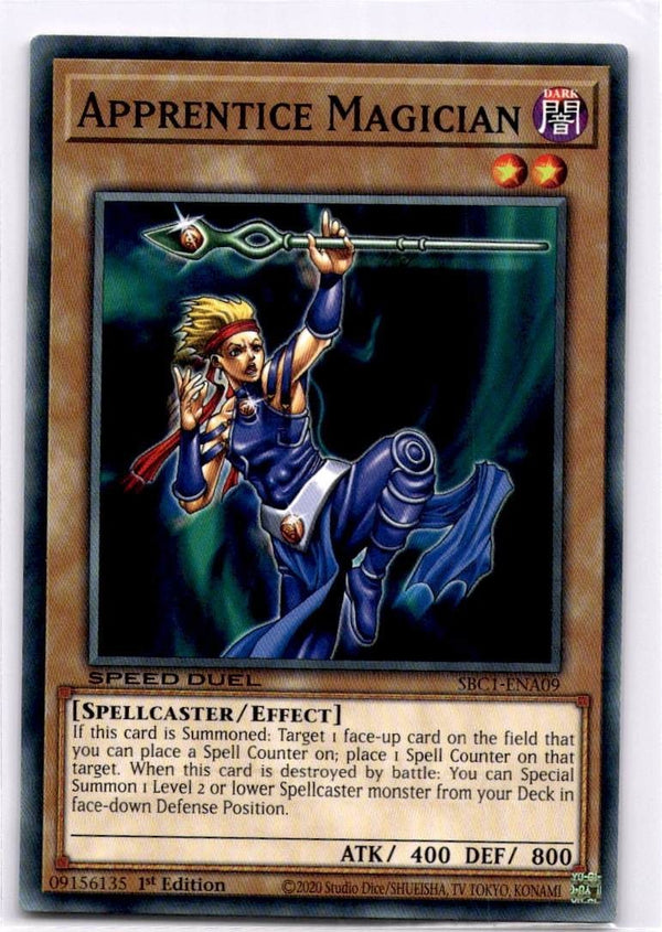 Yugioh Apprentice Magician SBC1-ENA09 Common 1st Edition NM