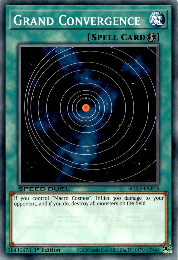 Yugioh Grand Convergence SGX3-ENF16 Speed Duel Common 1st Edition NM