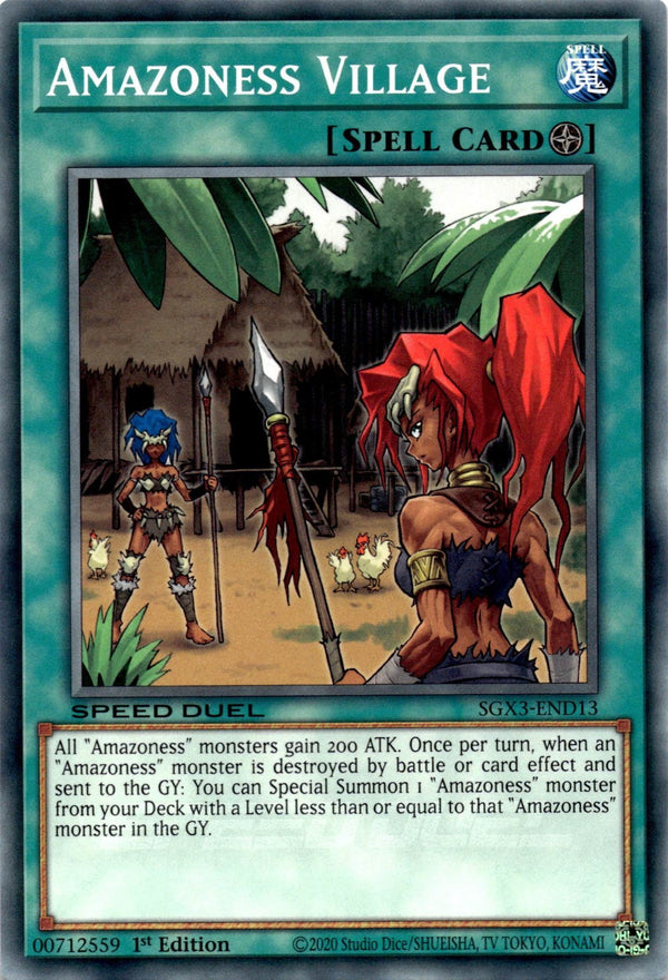 Yugioh Amazoness Village SGX3-END13 Speed Duel Common 1st Edition NM