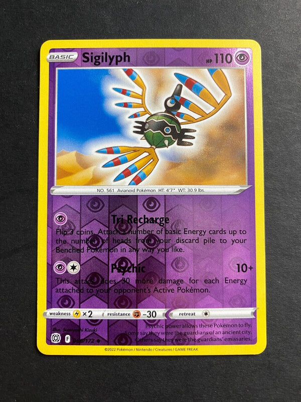 Pokemon Sigilyph 066/172 Brilliant Stars Reverse Holo NM