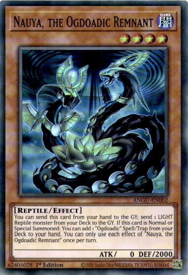 Yugioh Nauya, the Ogdoadic Remnant ANGU-EN002 Super Rare 1st Edition NM