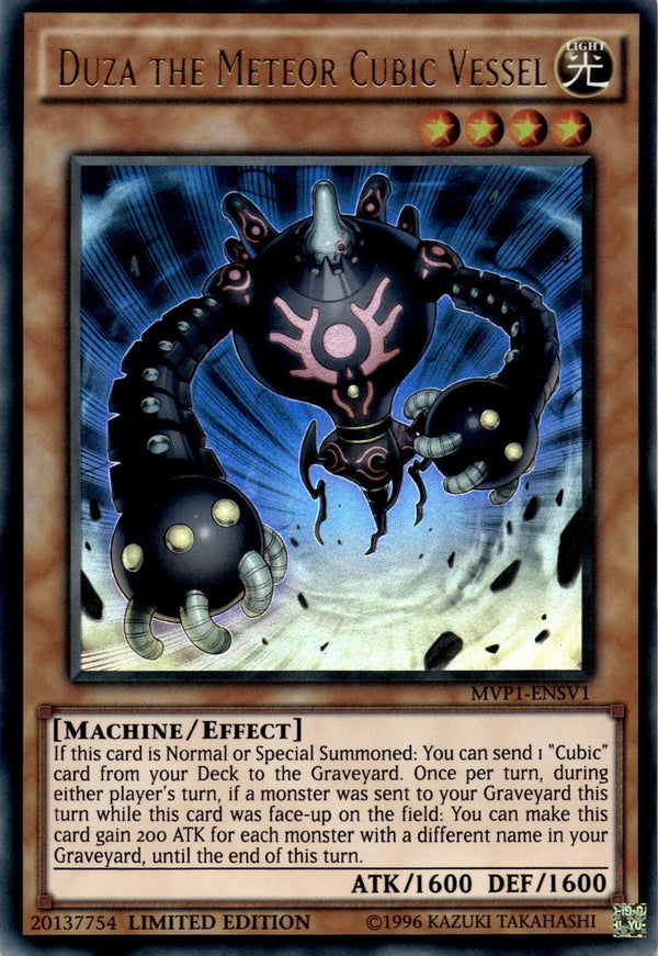 Yugioh Duza the Meteor Cubic Vessel MVP1-ENSV1 Ultra Rare Limited Edition LP