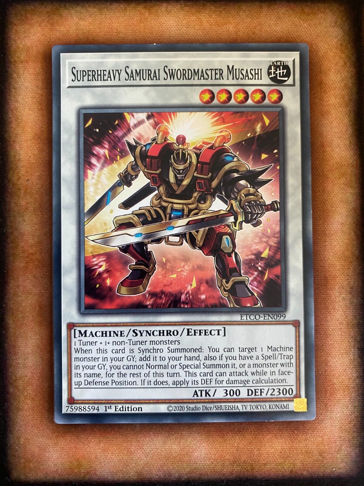 Yugioh Superheavy Samurai Swordmaster Musashi ETCO-EN099 Common 1st Edition NM