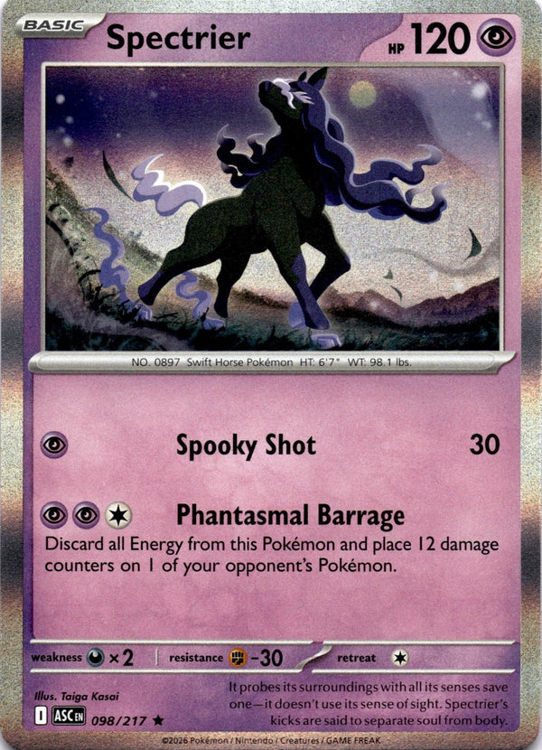 Pokemon Spectrier 098/217 Ascended Heroes Holo NM