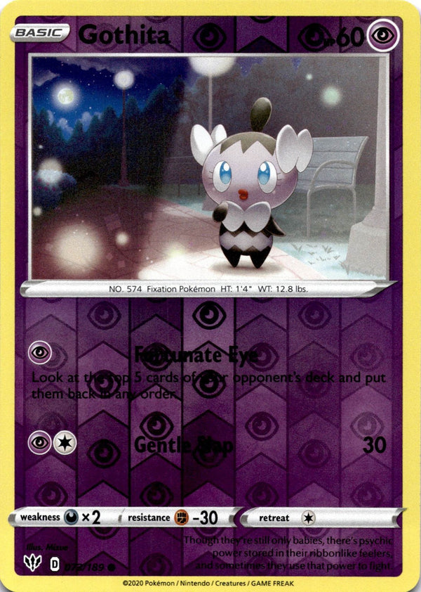 Pokemon Gothita 073/189 Darkness Ablaze Reverse Holo NM