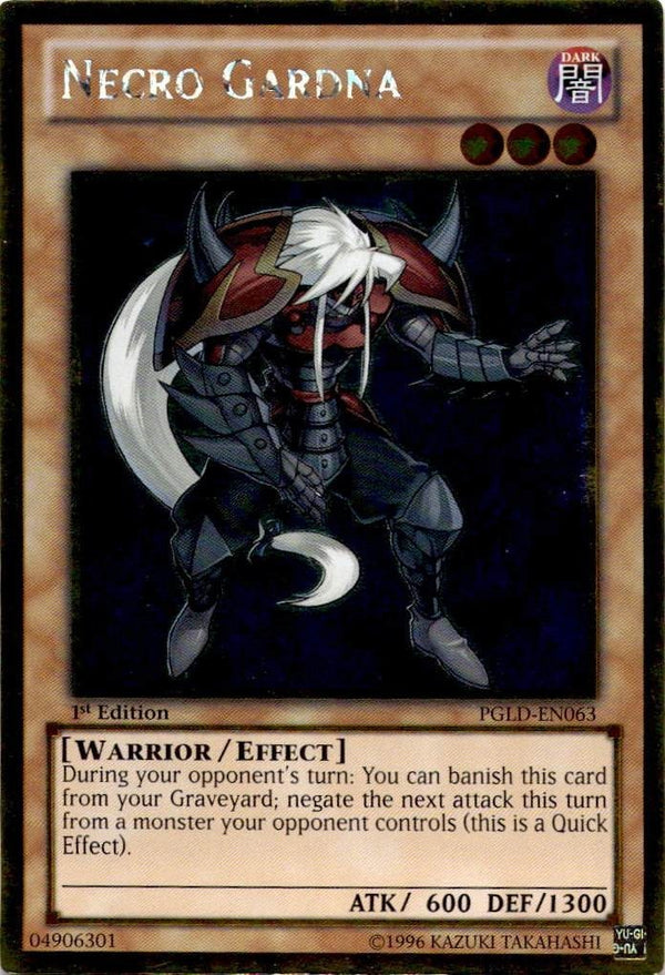 Yugioh Necro Gardna PGLD-EN063 Gold Rare 1st Edition VLP/NM