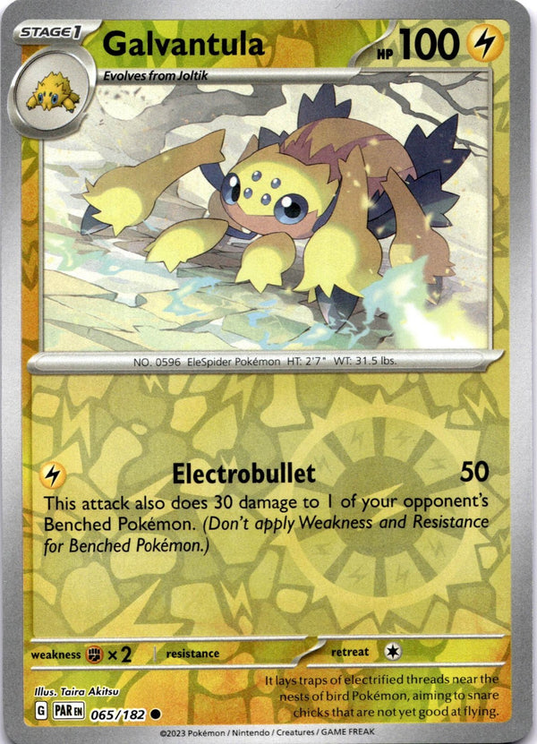 Pokemon Galvantula 065/182 Paradox Rift Reverse Holo NM