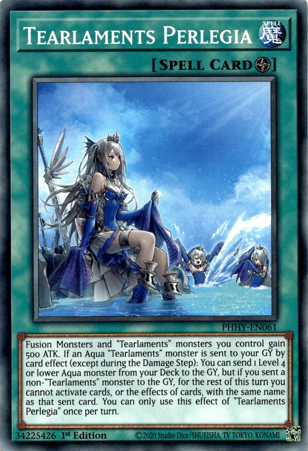 Yugioh Tearlaments Perlegia PHHY-EN061 Common 1st Edition NM