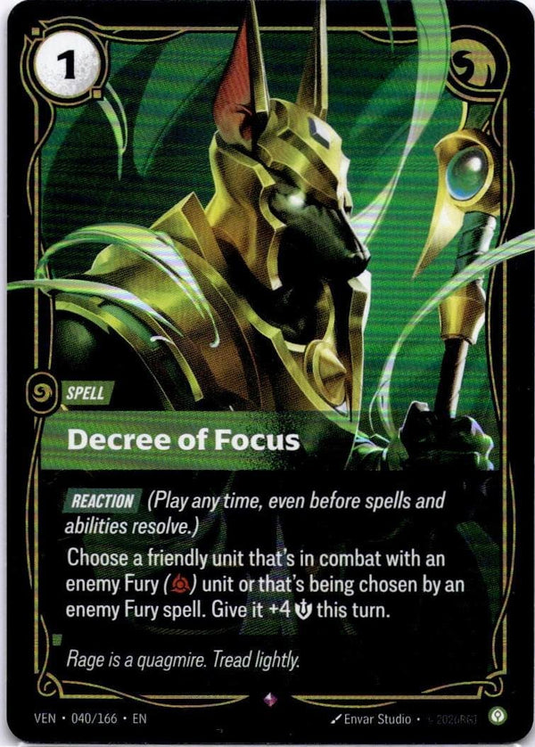Riftbound Decree of Focus 040/166 Vendetta Rare NM