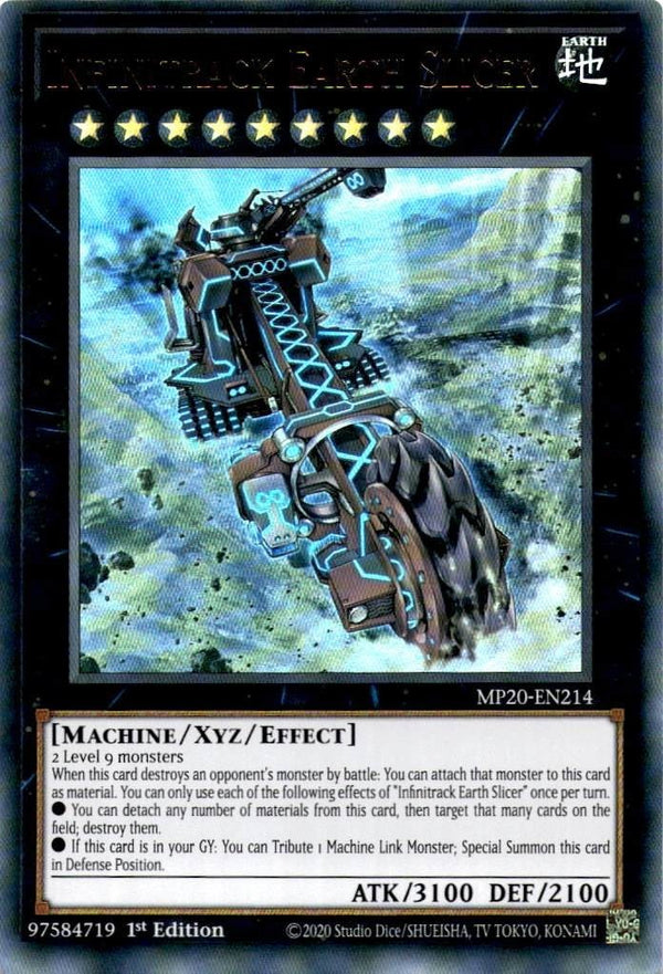 Yugioh Infinitrack Earth Slicer MP20-EN214 Ultra Rare 1st Edition NM