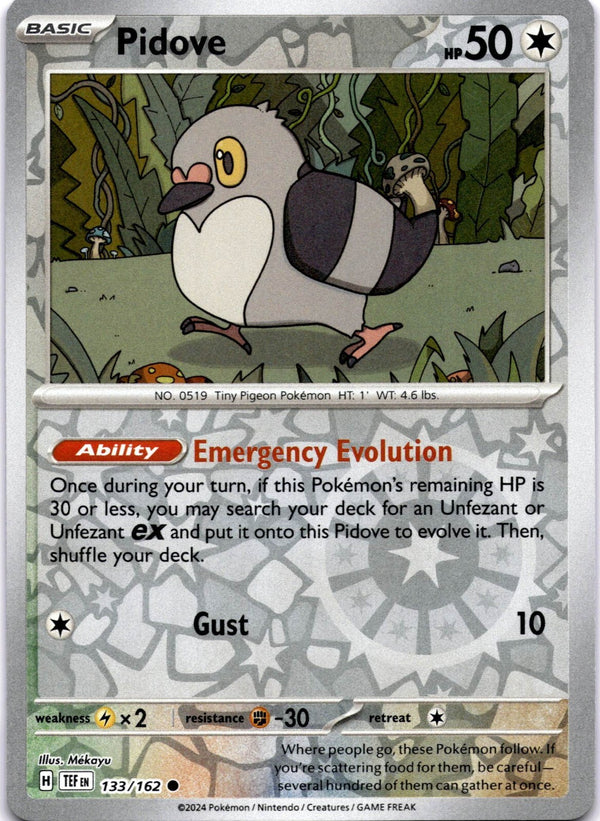 Pokemon Pidove 133/162 Temporal Forces Reverse Holo NM