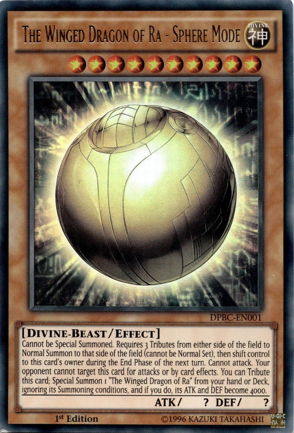 Yugioh The Winged Dragon of Ra - Sphere Mode DPBC-EN001 Ultra Rare 1st Ed MP/LP