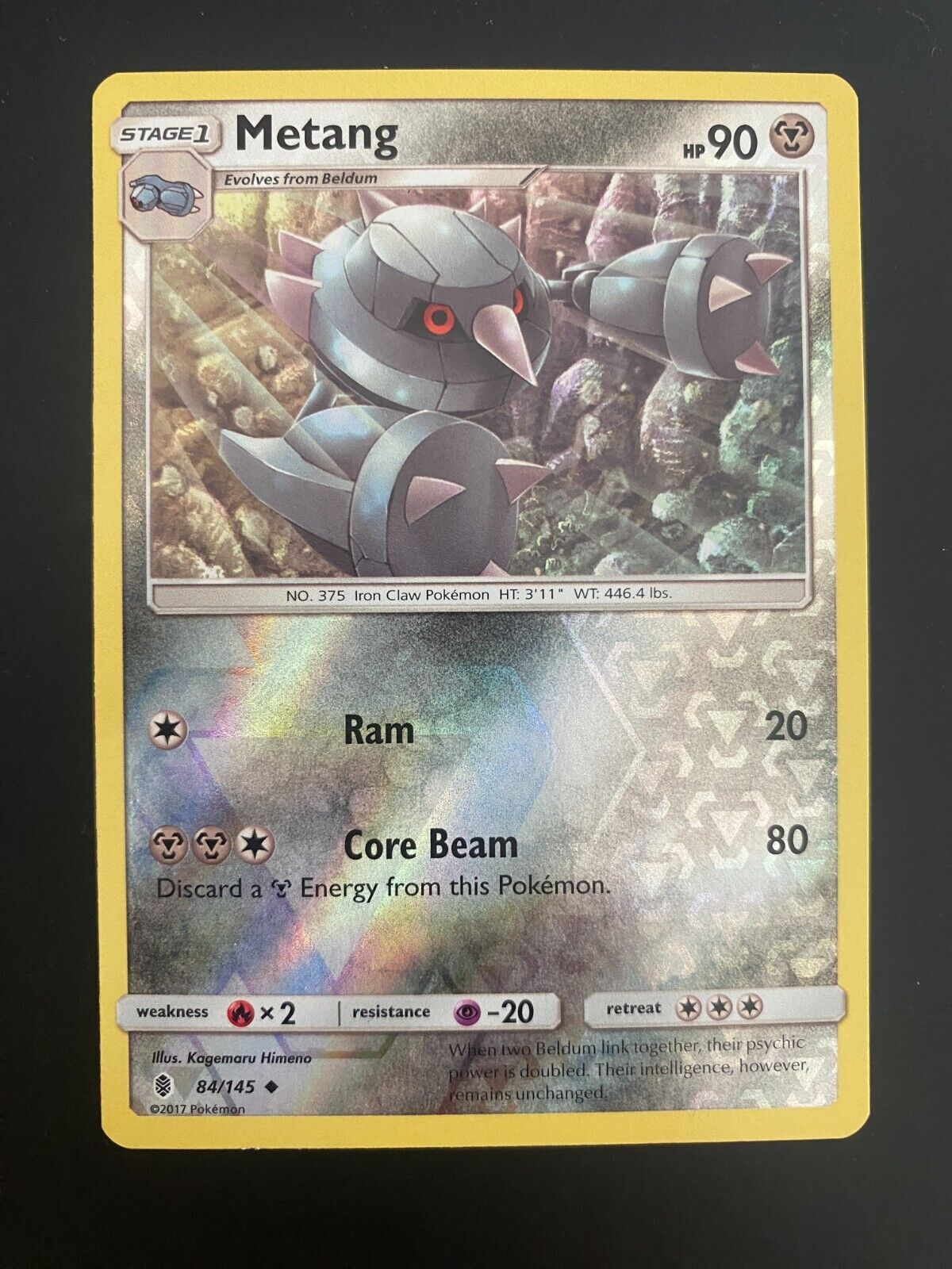 Pokemon Metang 84/145 Guardians Rising Reverse Holo NM