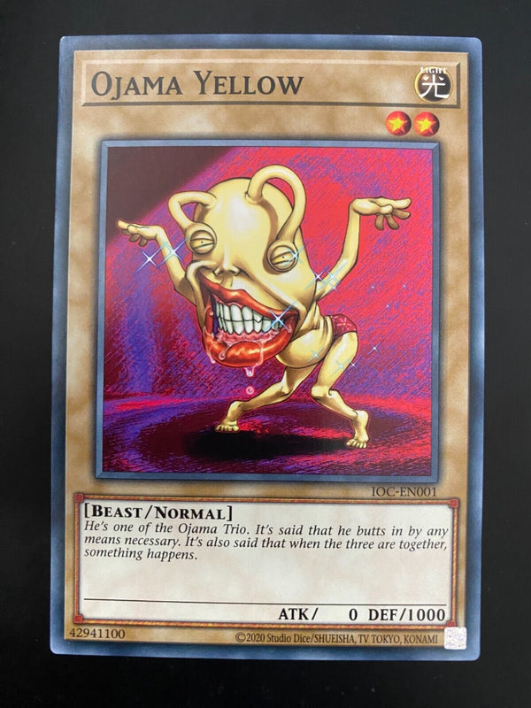 Yugioh Ojama Yellow IOC-EN001 Common Unlimited Edition NM/MINT