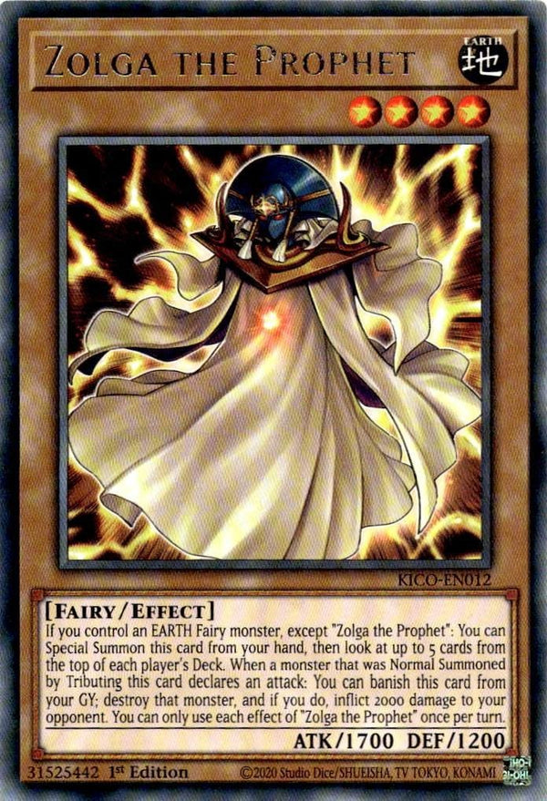 Yugioh Zolga the Prophet KICO-EN012 Rare 1st Edition NM