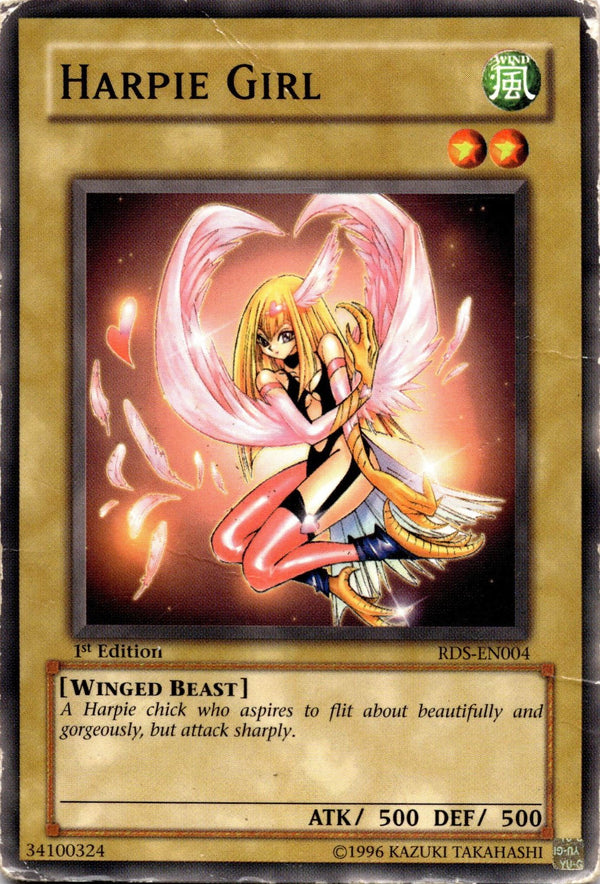 Yugioh Harpie Girl RDS-EN004 Common 1st Edition DAMAGED