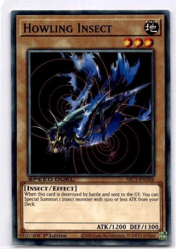 Yugioh Howling Insect SBC1-END06 Common 1st Edition NM