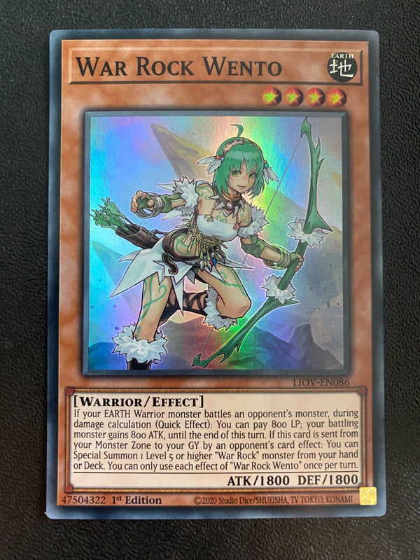 Yugioh War Rock Wento LIOV-EN086 Super Rare 1st Edition NM/MINT