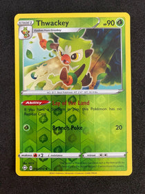 Pokemon Thwackey 012/072 Shining Fates Reverse Holo NM-MINT