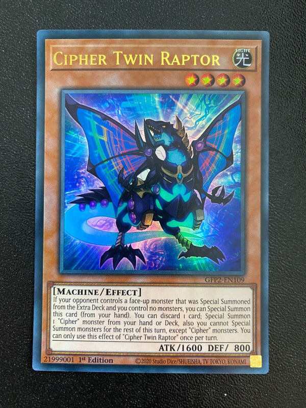 Yugioh Cipher Twin Raptor GFP2-EN109 Ultra Rare 1st Edition NM/MINT