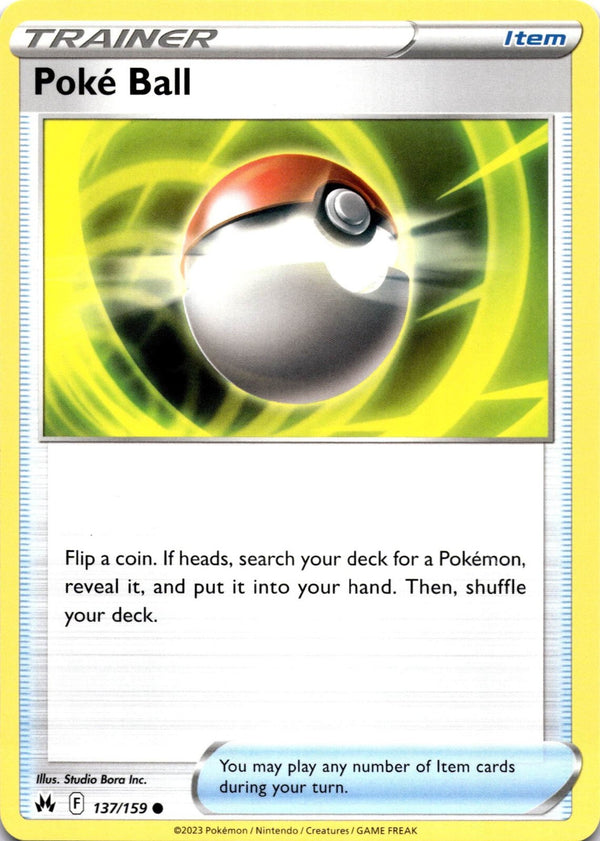 Pokemon Poke Ball 137/159 Crown Zenith Non Holo NM