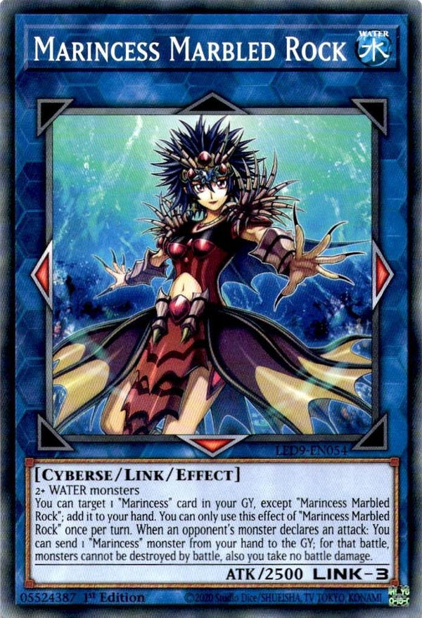 Yugioh Marincess Marbled Rock LED9-EN054 Common 1st Edition NM