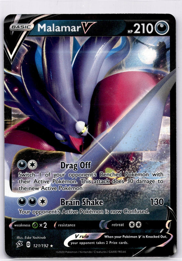 Pokemon Malamar V 121/192 Rebel Clash Full Art Holo NM