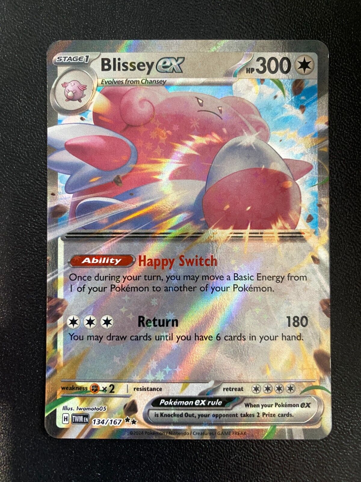 Pokemon Blissey ex 134/167 SV Twilight Masquerade Full Art Holo