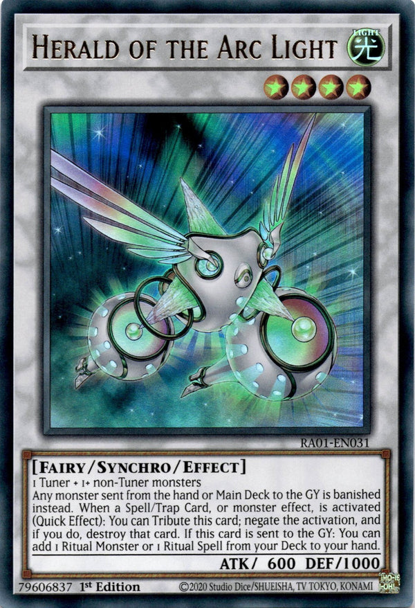 Yugioh Herald of the Arc Light RA01-EN031 Super Rare 1st Edition NM