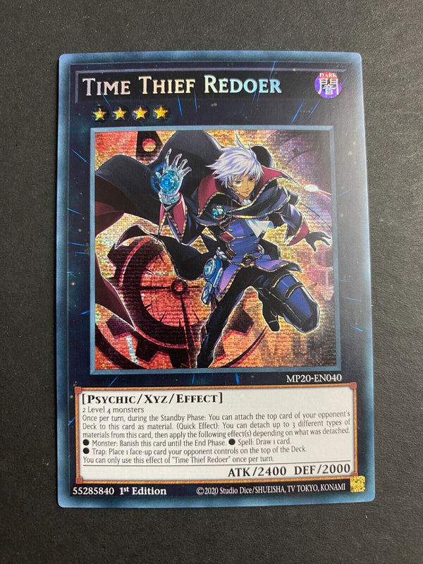 Yugioh Time Thief Redoer MP20-EN040 Secret Rare 1st Edition VLP/NM