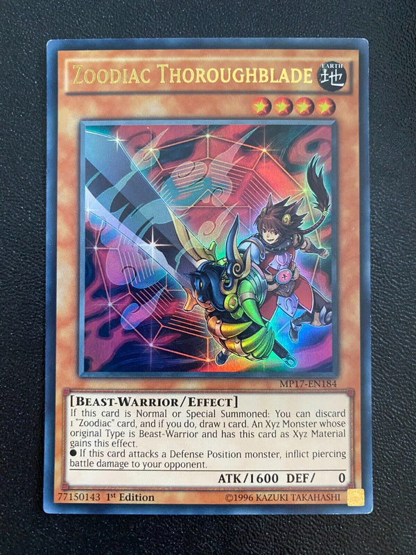 Yugioh Zoodiac Thoroughblade MP17-EN184 Ultra Rare 1st Edition LP