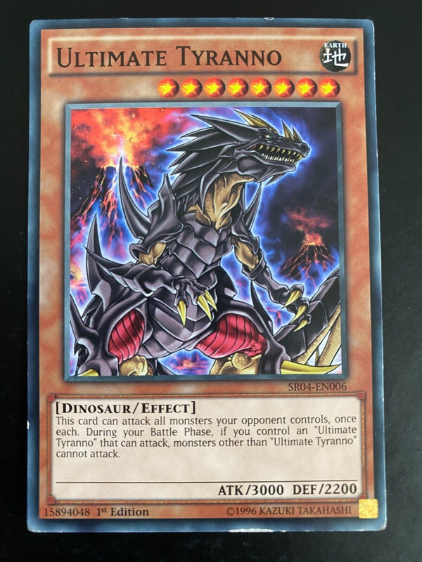 Yugioh Ultimate Tyranno SR04-EN006 Common 1st Edition Heavily Played