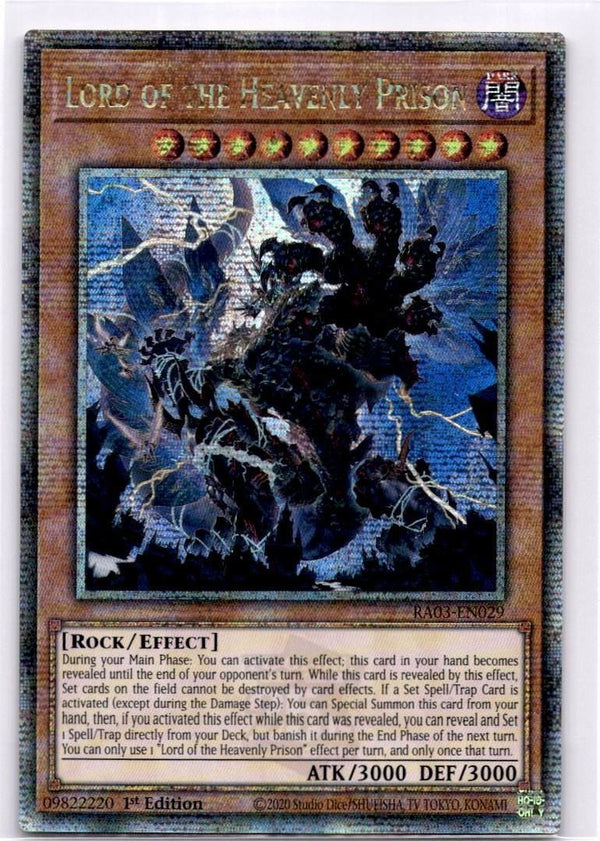 Yugioh Lord of the Heavenly Prison RA03-EN029 Quarter Century Rare 1st Ed NM