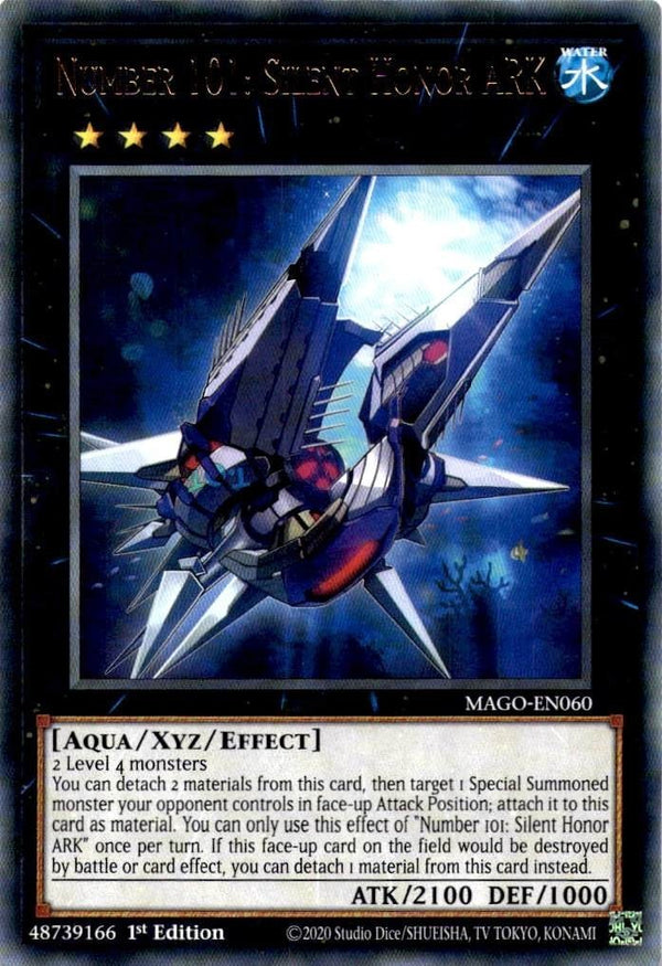 Yugioh Number 101: Silent Honor ARK MAGO-EN060 Rare 1st Edition NM