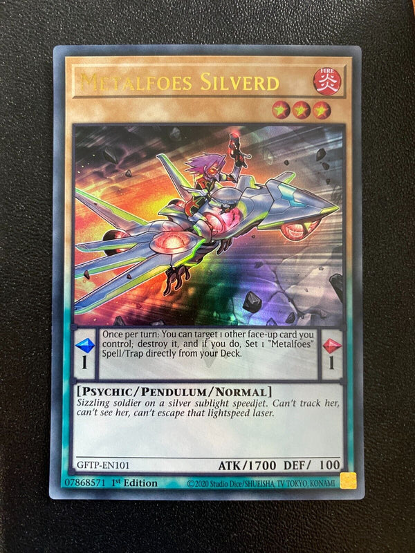 Yugioh Metalfoes Silverd GFTP-EN101 Ultra Rare 1st Edition LP/VLP