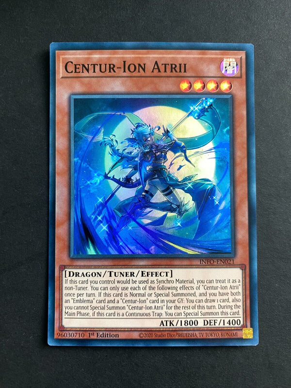 Yugioh Centur-Ion Atrii INFO-EN021 Super Rare 1st Edition NM