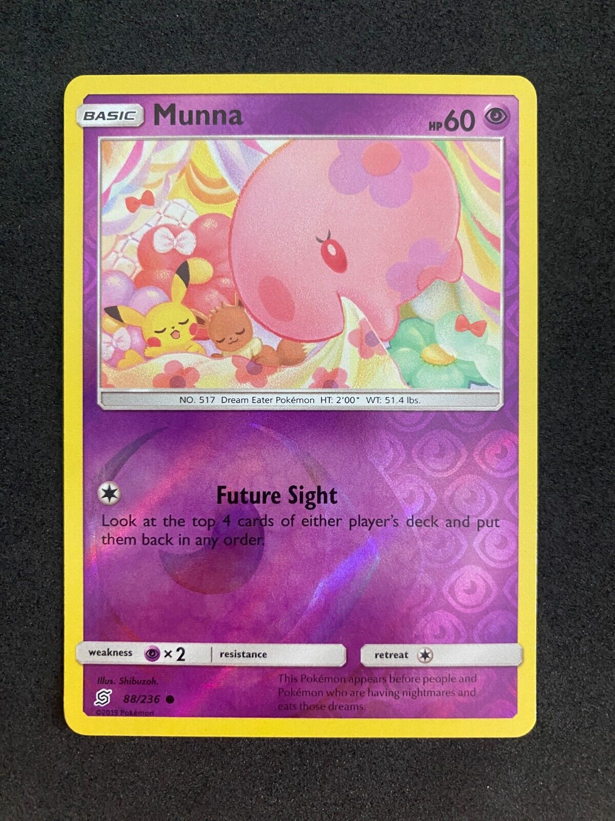 Pokemon Munna 88/236 Unified Minds Reverse Holo NM