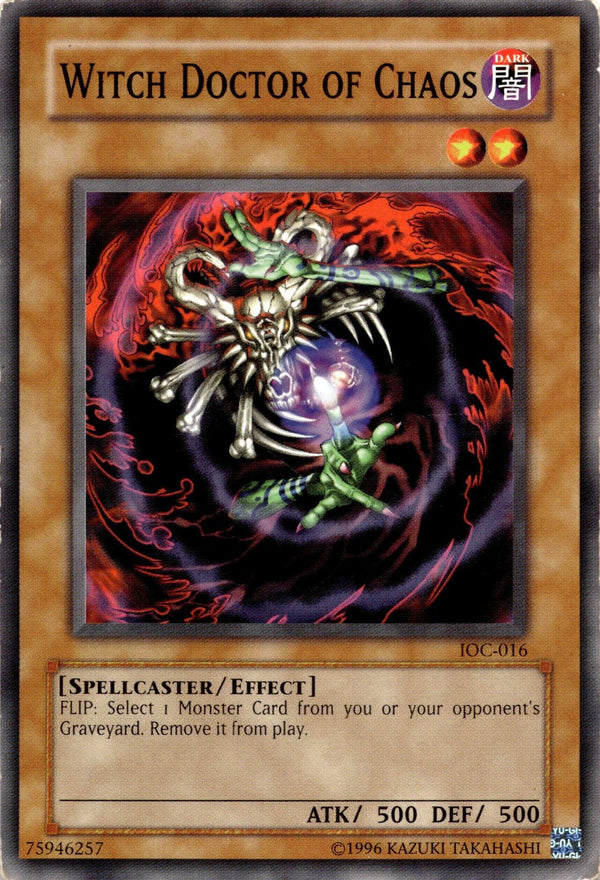 Yugioh Witch Doctor of Chaos IOC-016 Common Unlimited Edition HP